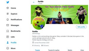 Farkle Twitter Page